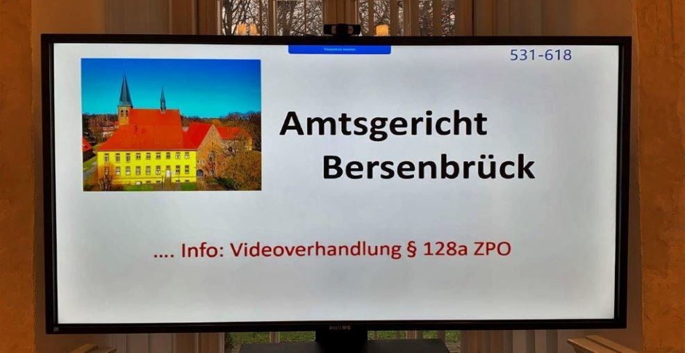 Anlage für Videokonferenz beim Amtsgericht Bersenbrück